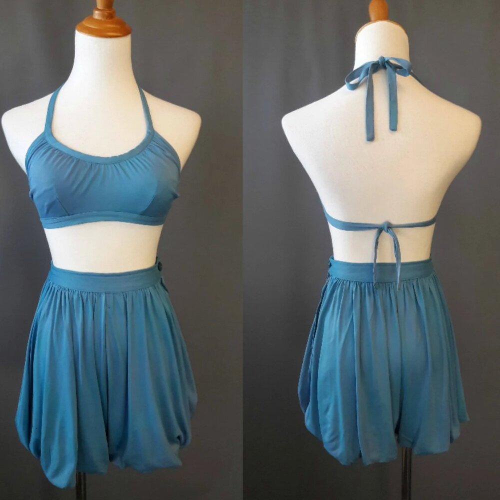 True Vintage 1940s Ciella Rayon Bloomer Swimsuit ❣️ Rare Two-Piece ❣️
